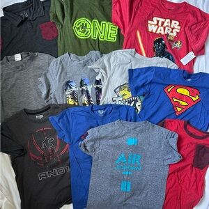 LOT of 11 Teen Boys Graphic T-Shirts Size XL 16 18 Star Wars Superman